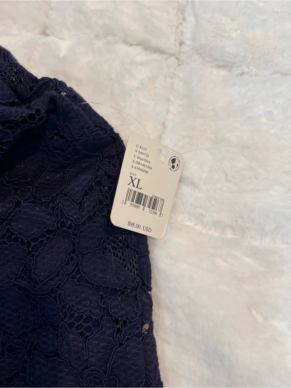 Free People Navy Lace Pull-On Flare Pants - Picture 7 of 8